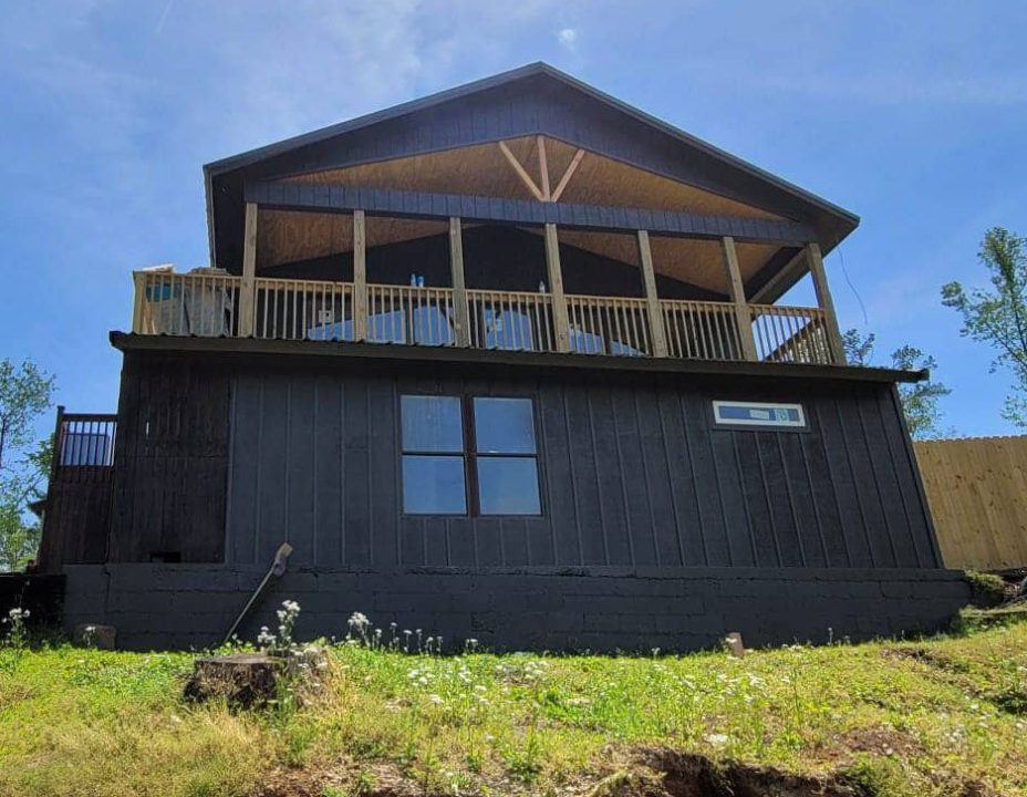 exterior of a completely restored house