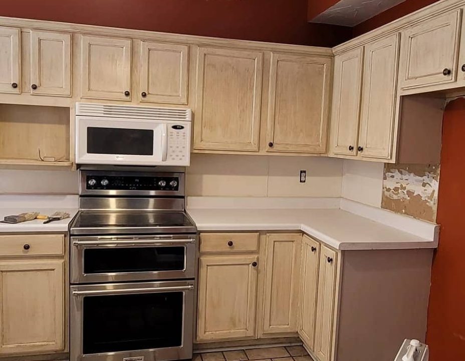 fully restored kitchen cabinets